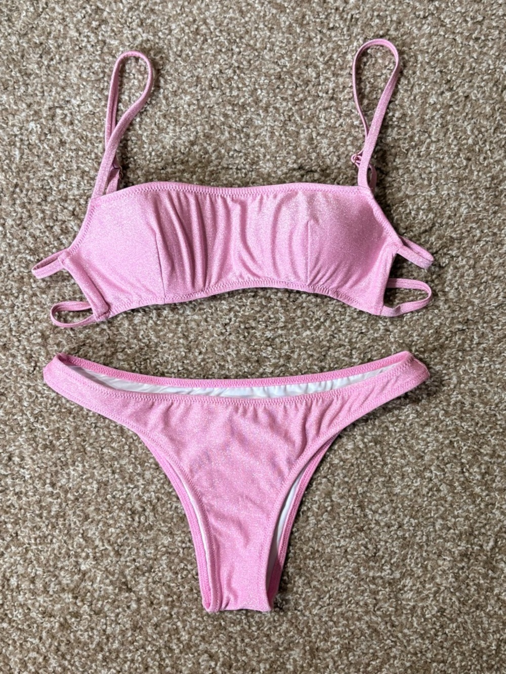 Victoria's Secret Light Pink Shimmer Bikini Set